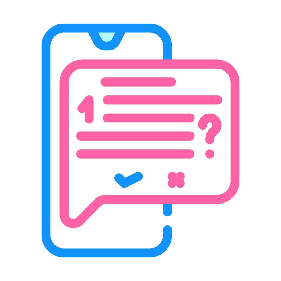 answer on question call center color icon vector illustration