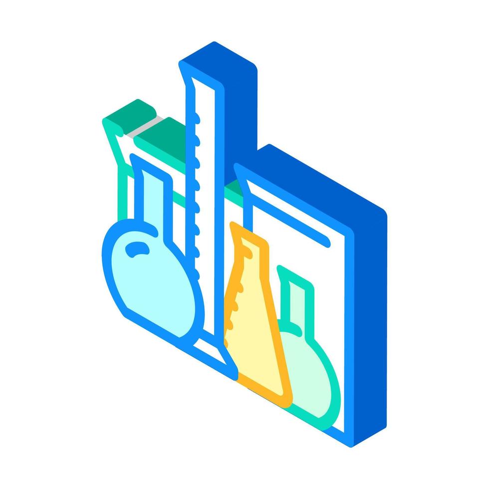chemical cabinet equipment isometric icon vector illustration