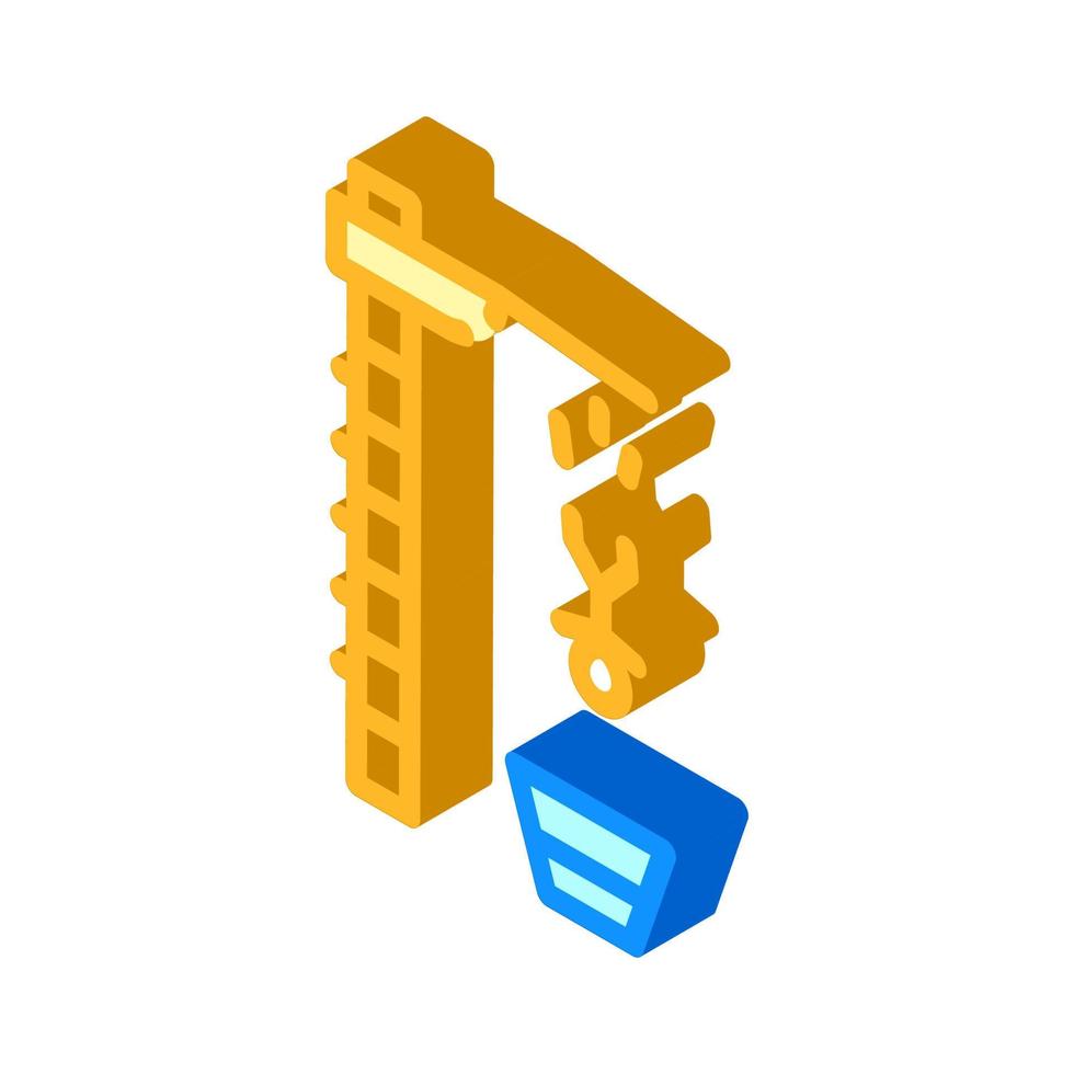 jumping into water from height isometric icon vector illustration