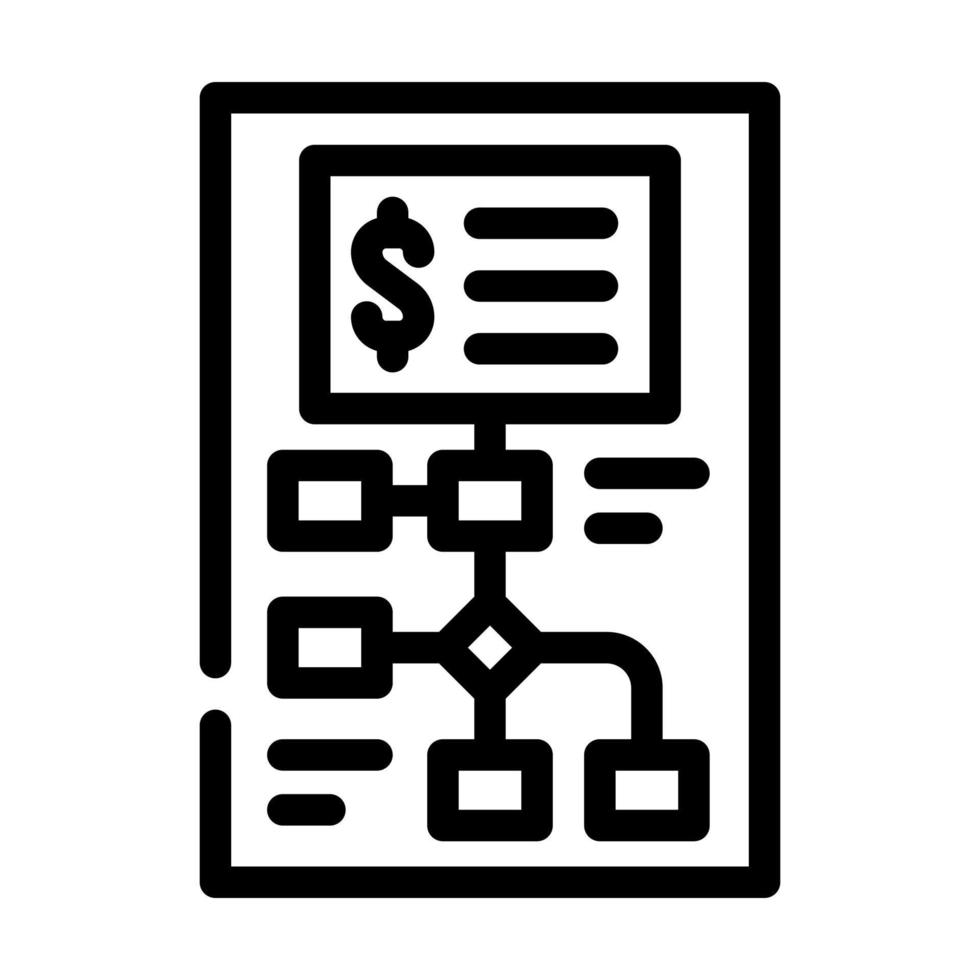 startup investment analysis line icon vector illustration
