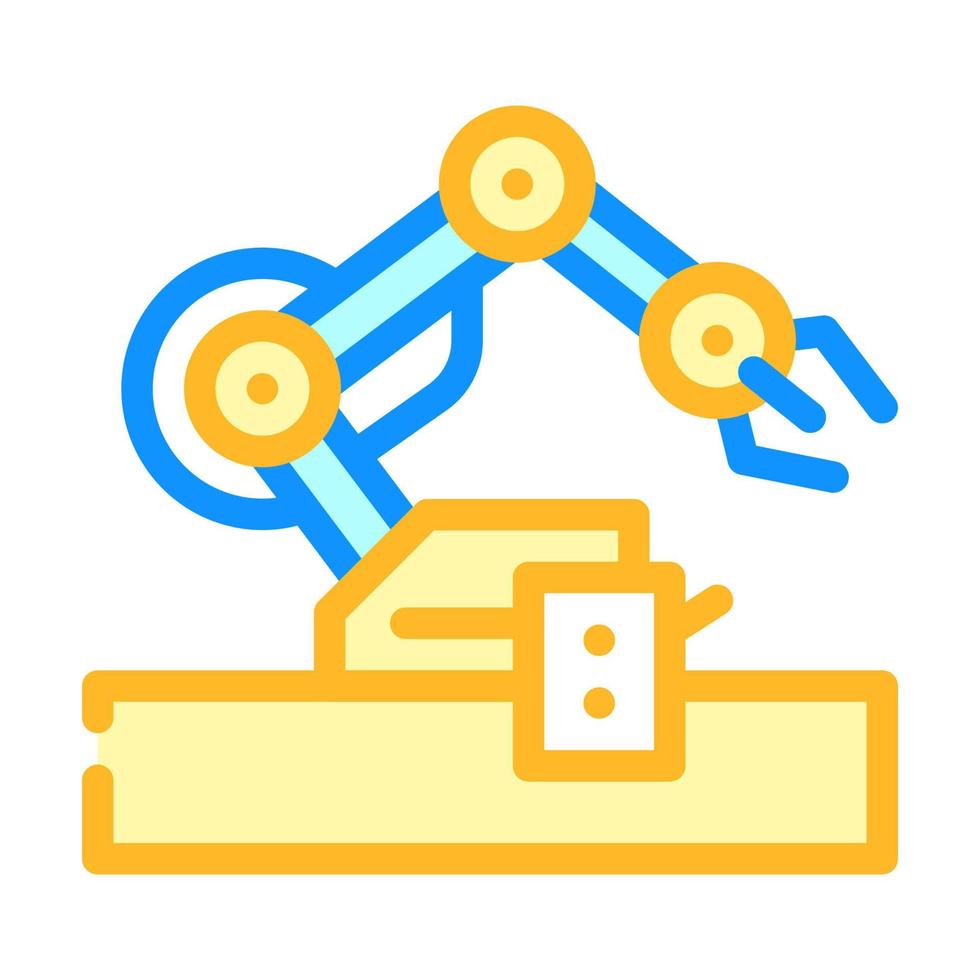 brazo robótico robot color icono vector ilustración