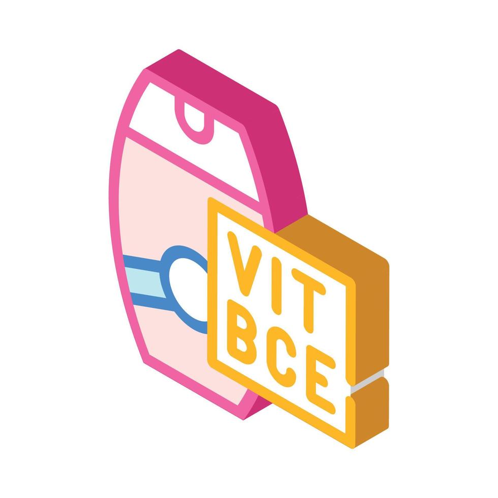 vitamin sunscreen cream isometric icon vector illustration