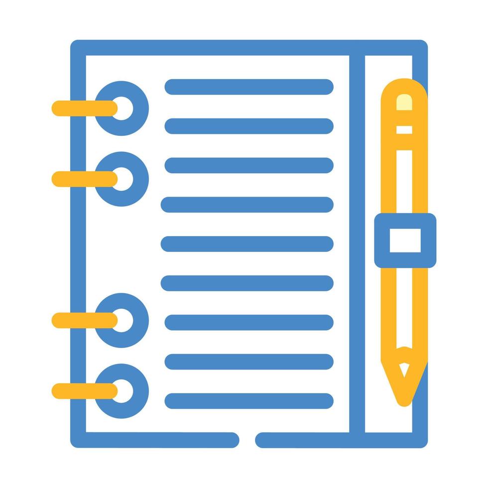 replaceable leaflet diary color icon vector illustration