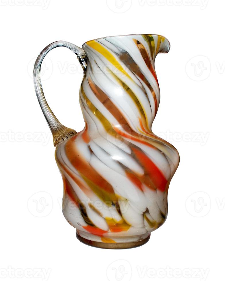 glass vase with stripes photo