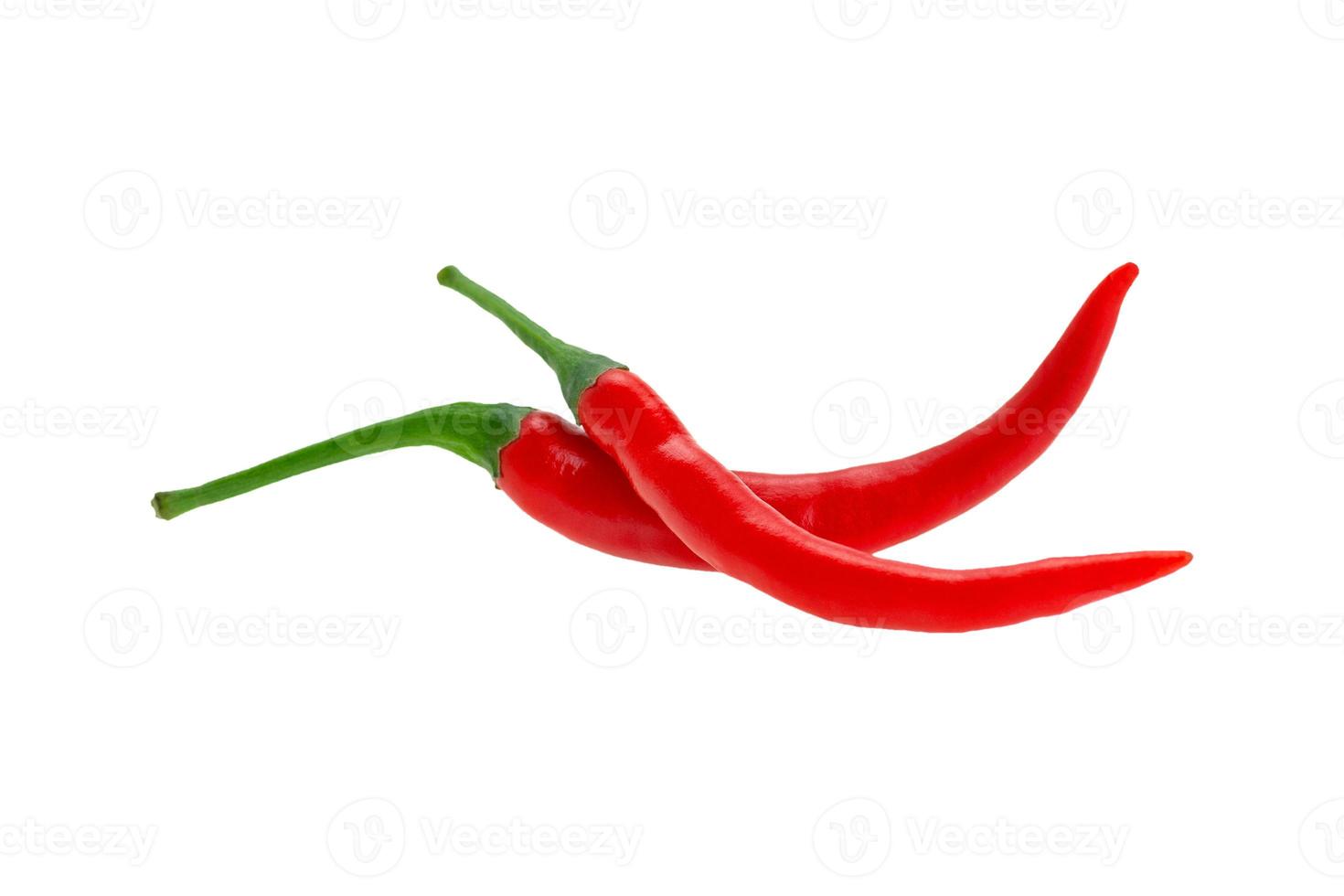 red pepper isolated on white photo