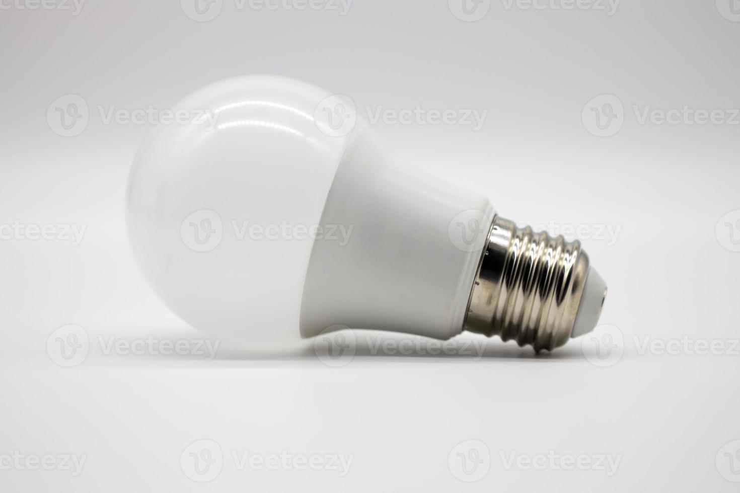 LED bulbs isolated on white background photo