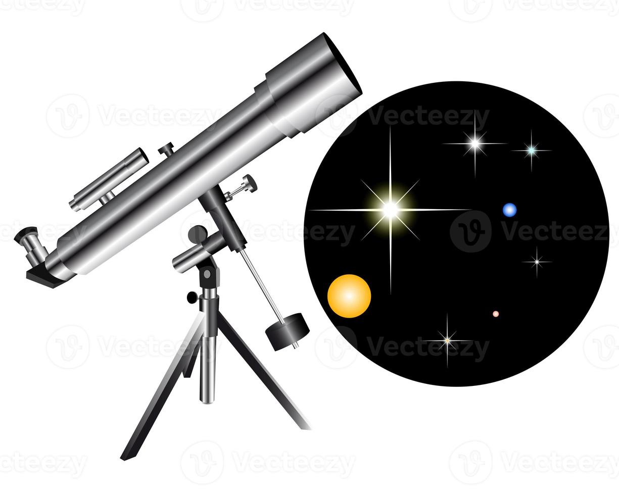 Telescope with a kind of the star sky photo