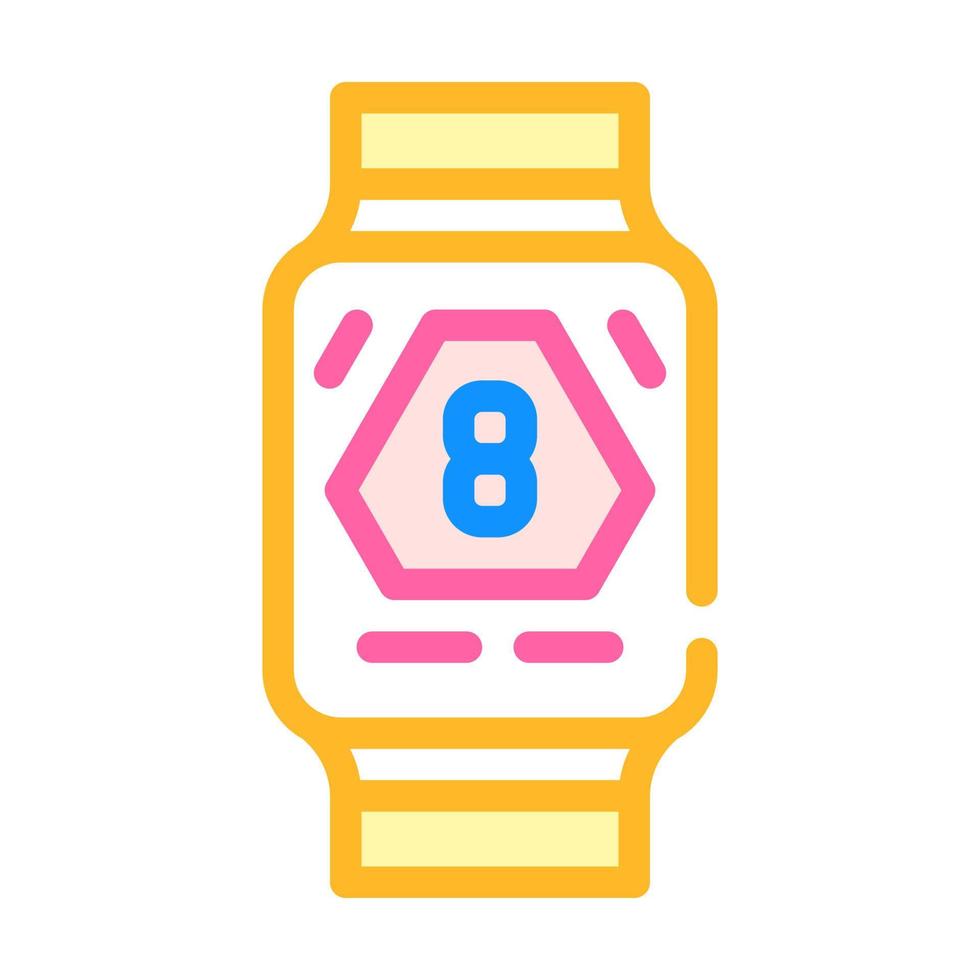 watches for blood sugar control color icon vector illustration