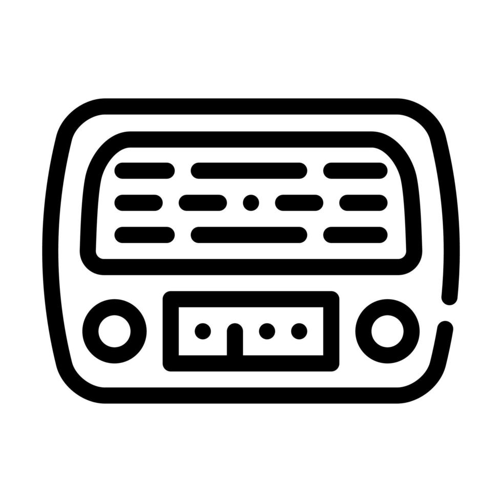 radio retro device line icon vector illustration