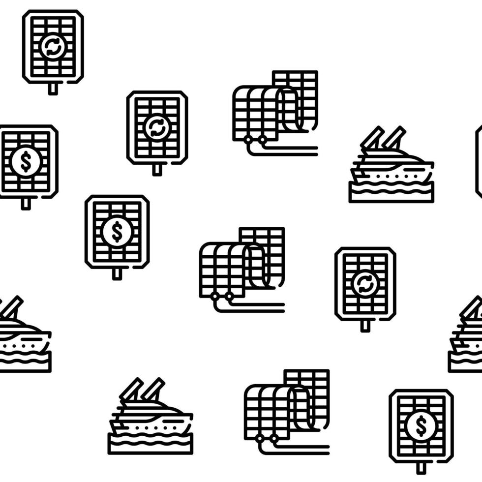 patrón sin fisuras de vector de energía fotovoltaica