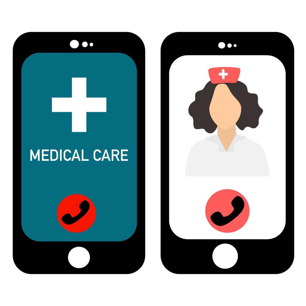 Medical service online support. vector