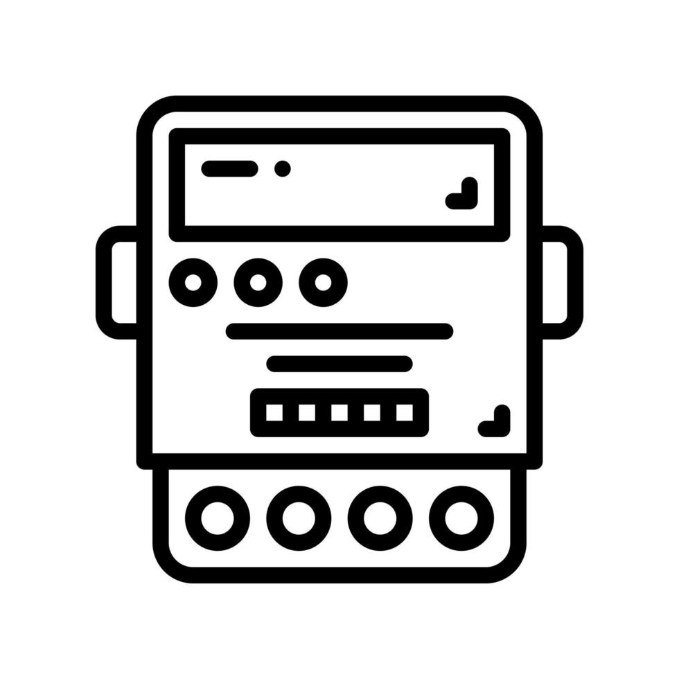 icono de estilo de línea de medidor eléctrico. ilustración vectorial para diseño gráfico, sitio web, aplicación vector