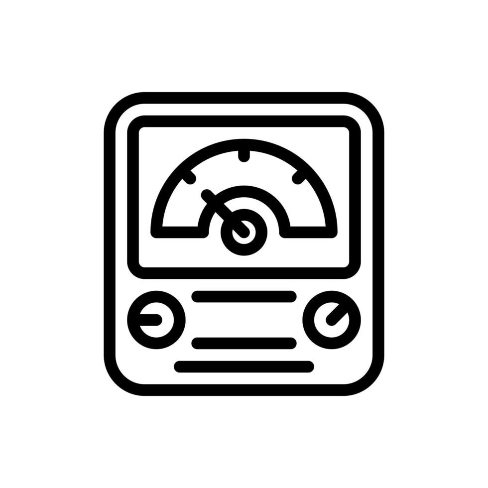 icono de estilo de línea de voltímetro. ilustración vectorial para diseño gráfico, sitio web, aplicación vector