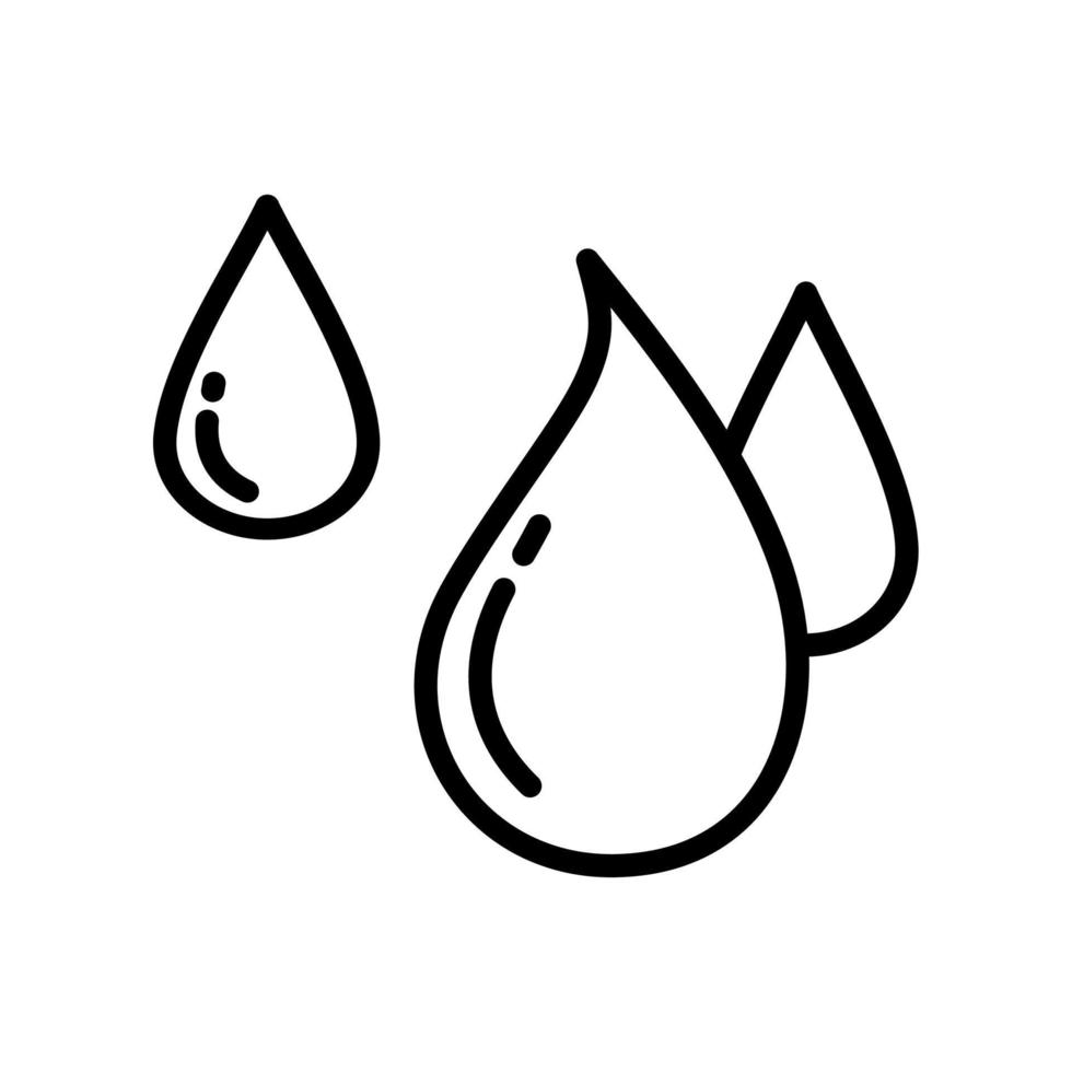 drop icon, liquid icon, humidity icon isolated black on white background vector illustration