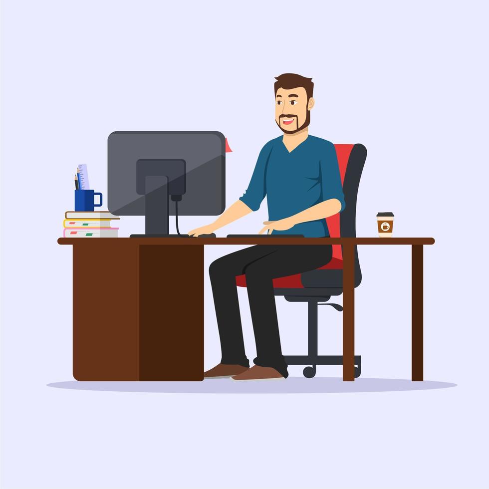 Business People Desk,Vector illustration cartoon character vector