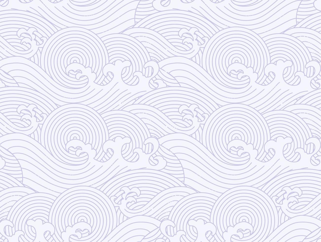 Japanese water wave seamless background.vector illustration vector