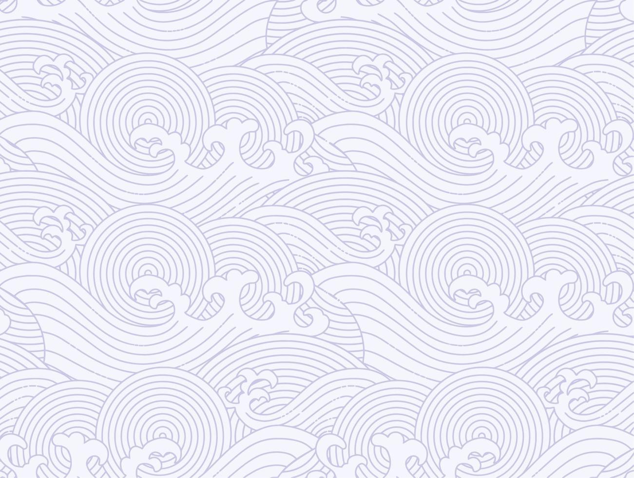 Japanese water wave seamless background.vector illustration vector