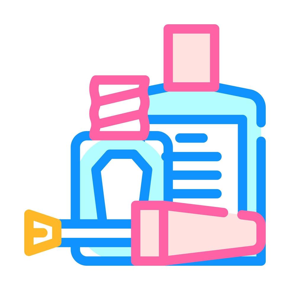 nail polish and remover color icon vector illustration
