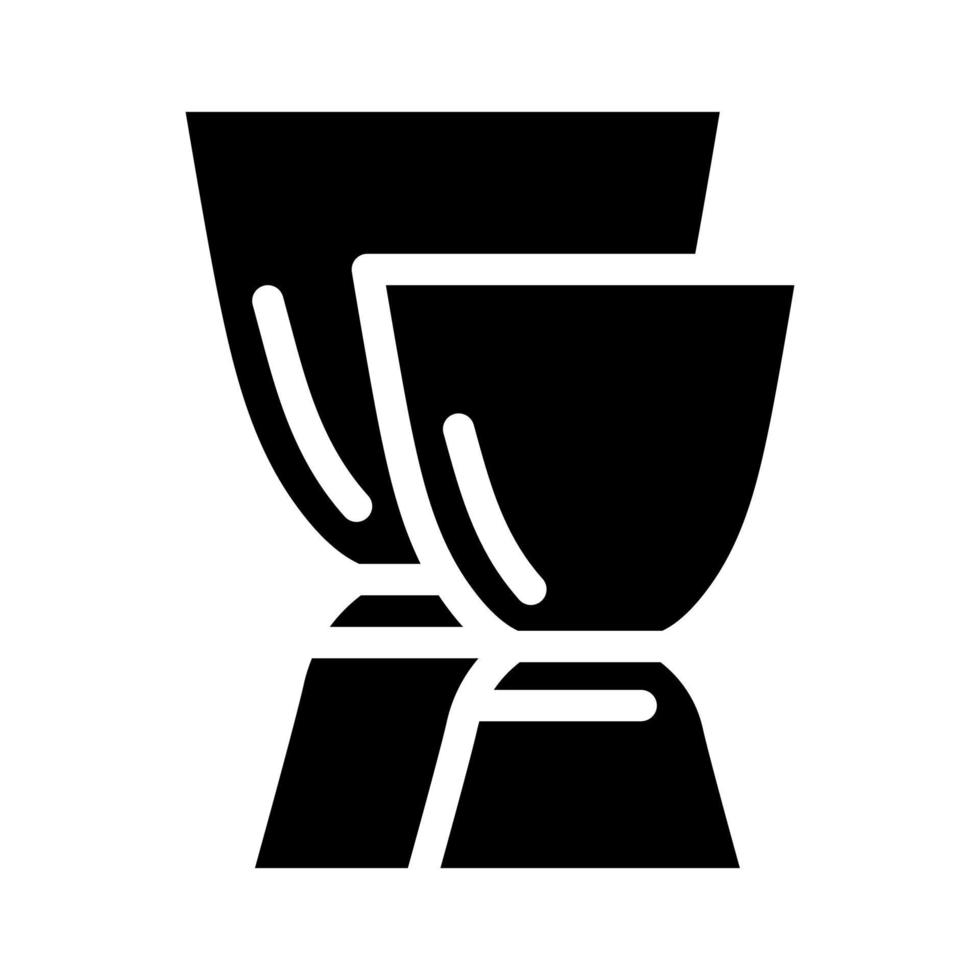 jiggers barman glifo icono vector ilustración