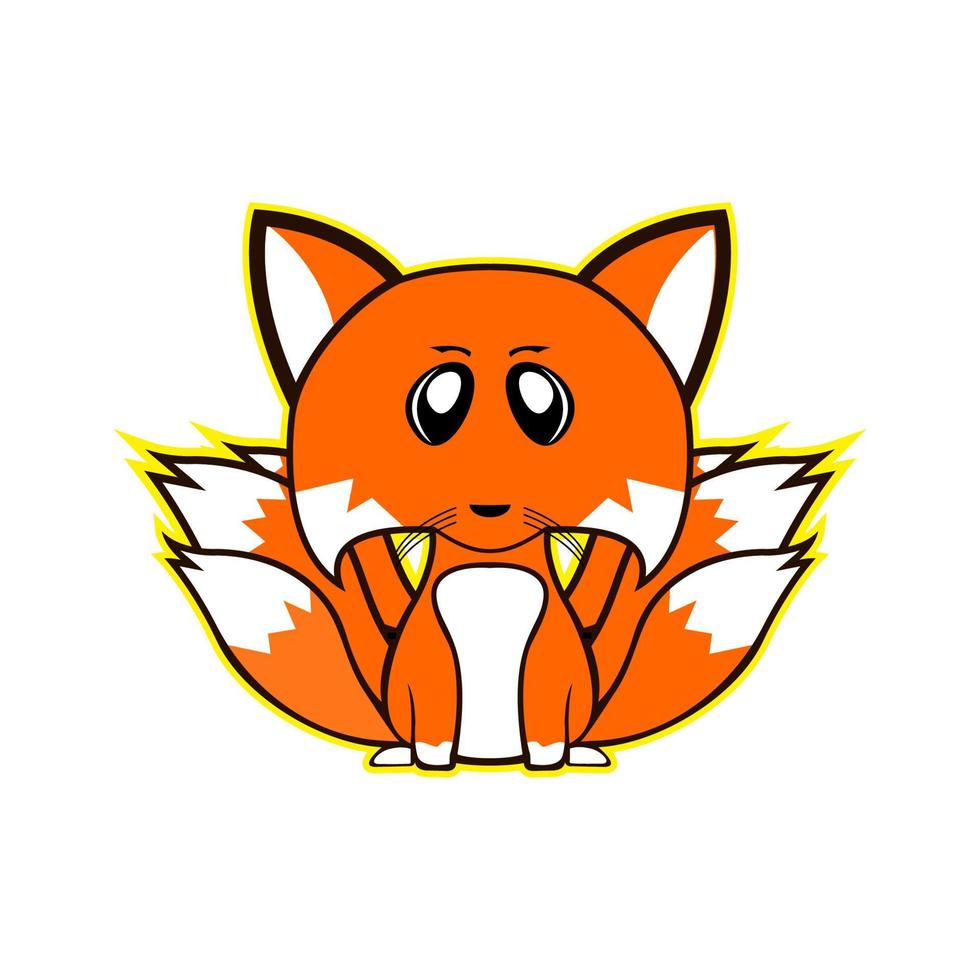 Baby Fox Cute Orange vector