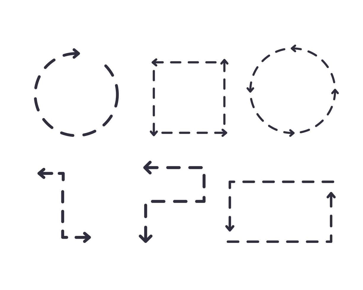 Set of black arrows icons Vector