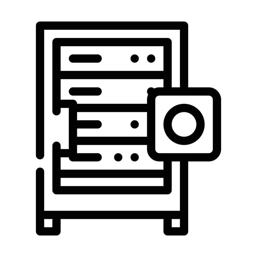 data server line icon vector isolated illustration