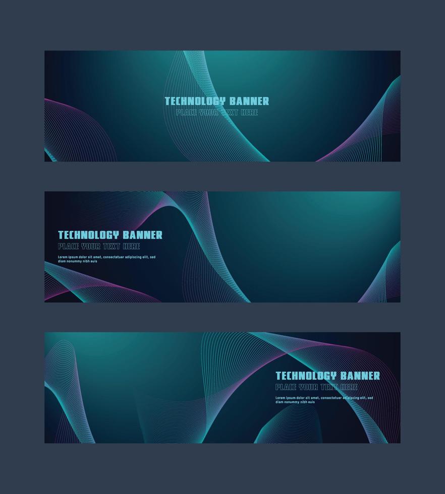 technology concept for web banner template or brochure , Blue colour. vector