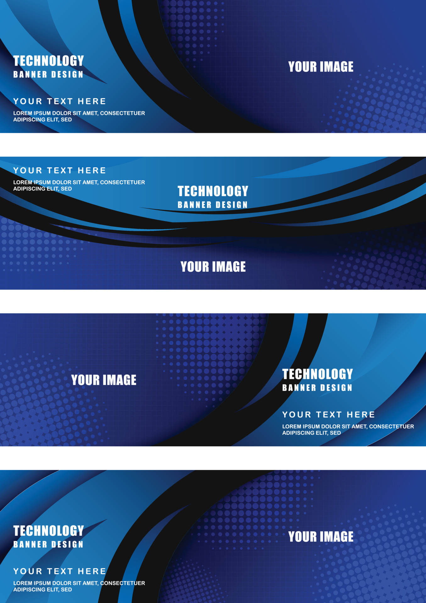 technology concept for web banner template or brochure , Blue colour ...