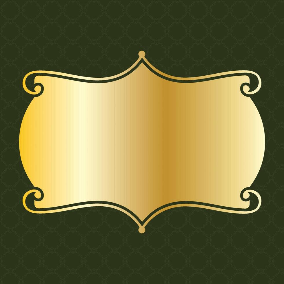 label banner board vector golden ornamental luxury royal victorian design