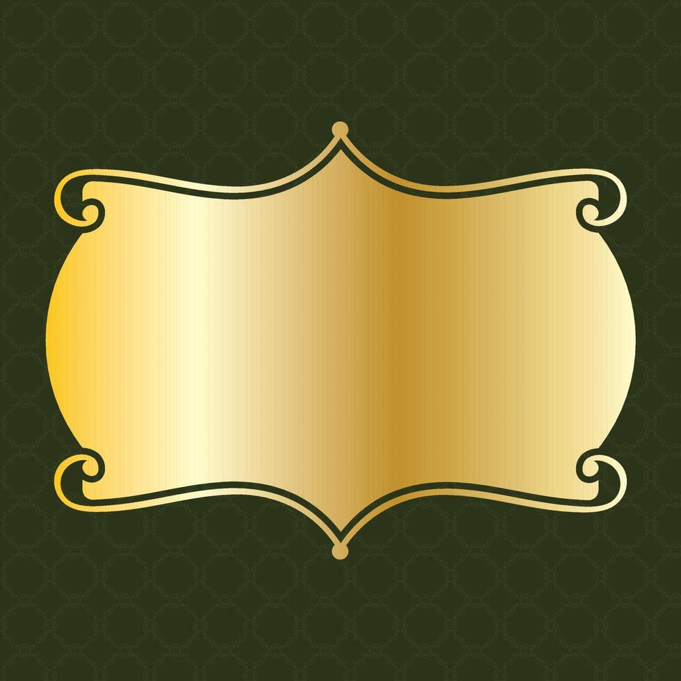 etiqueta banner tablero vector dorado ornamental lujo real victoriano diseño