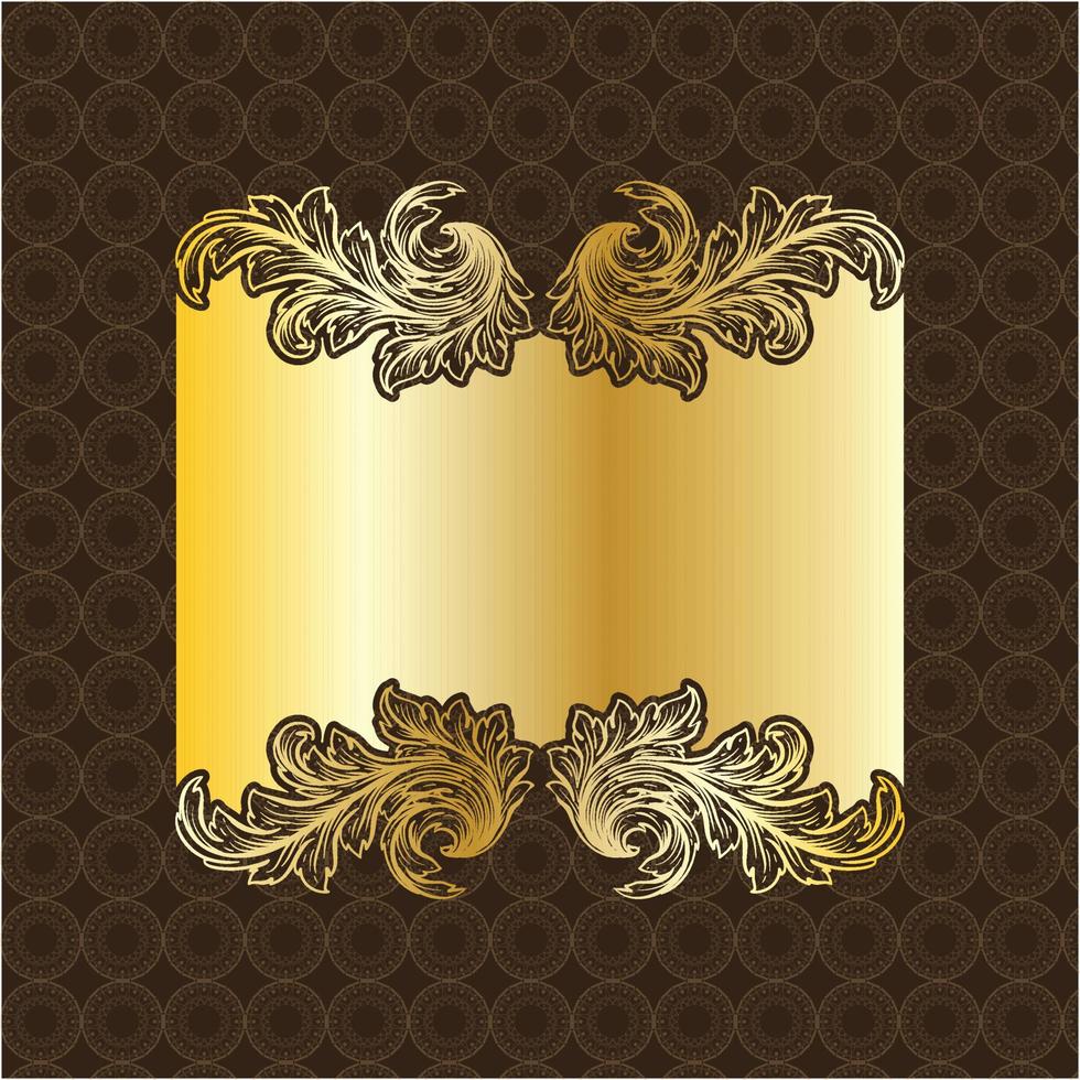bandera etiqueta oro lujo real antiguo vendimia menú placa tablero frontera victoriano detallado vector