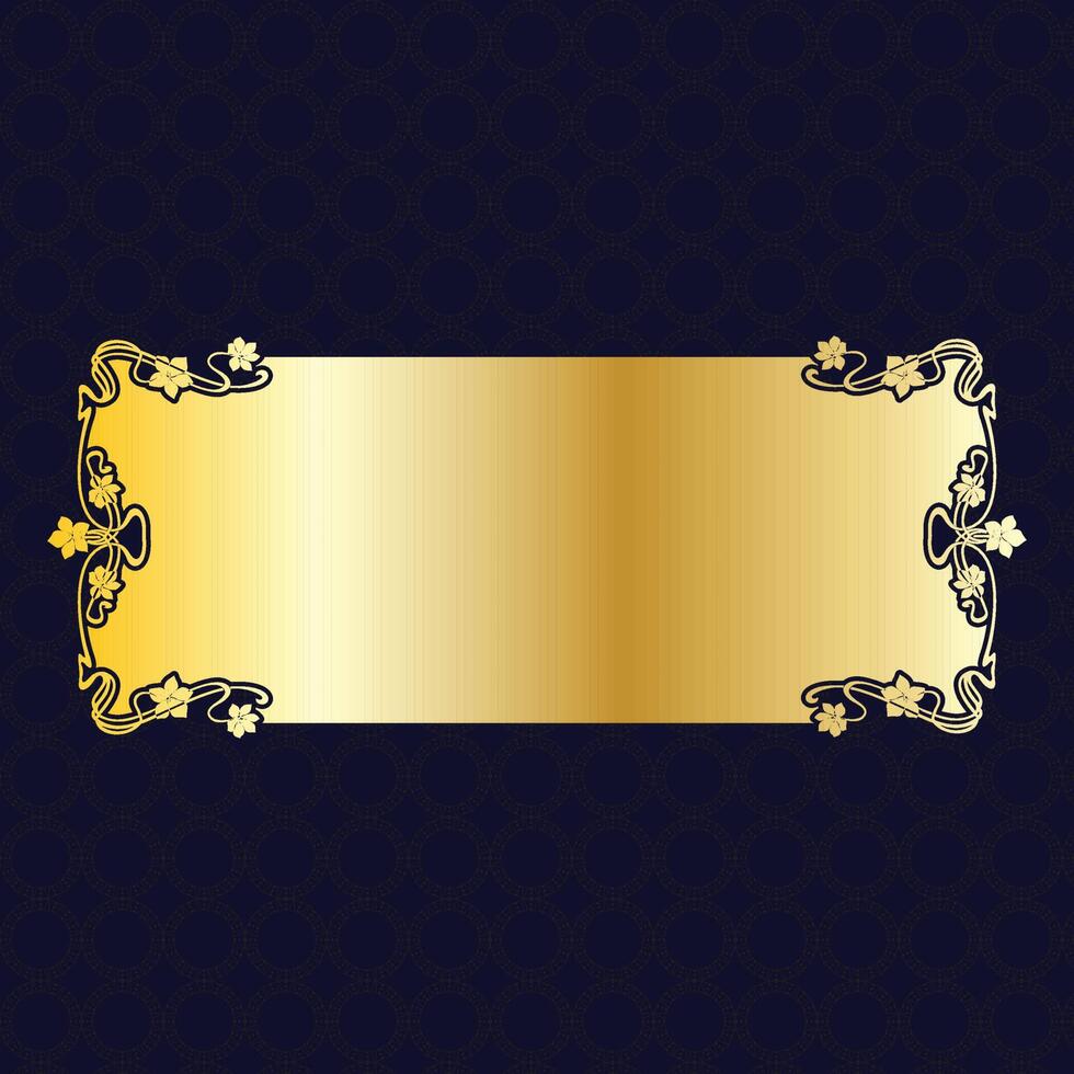 banner label gold luxury royal antique vintage menu plate board border victorian detailed vector