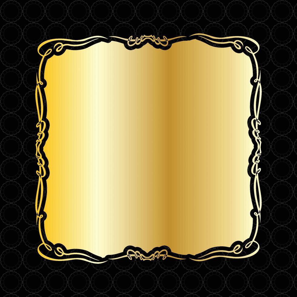 banner label gold luxury royal antique vintage menu plate board border victorian detailed vector