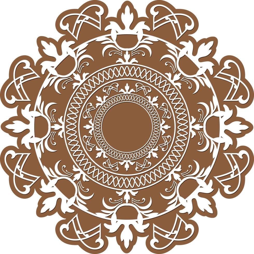 golden element luxury royal ornament circular floral victorian vector