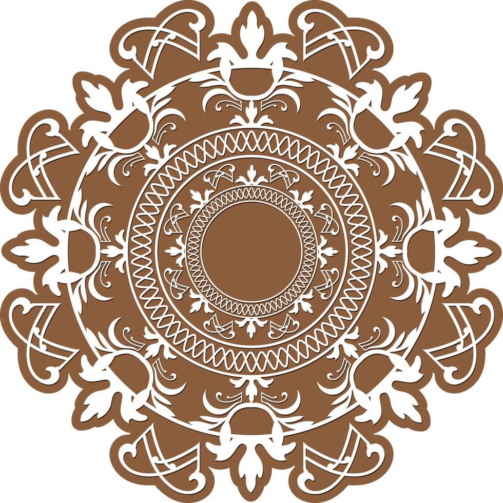 golden element luxury royal ornament circular floral victorian vector