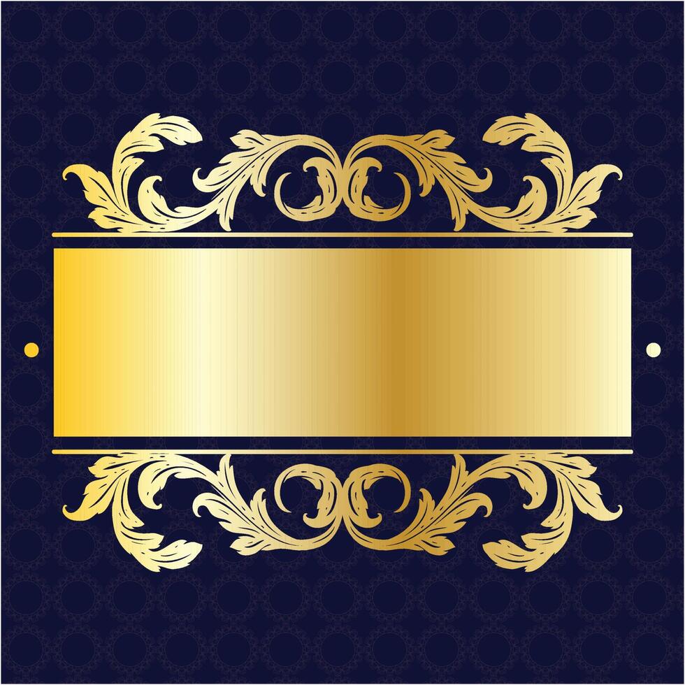 banner label gold luxury royal antique vintage menu plate board border victorian detailed vector