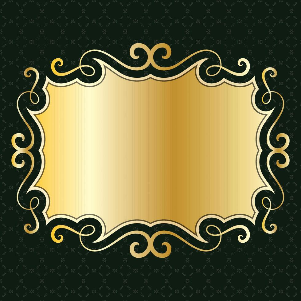 label banner board vector golden ornamental luxury royal victorian design