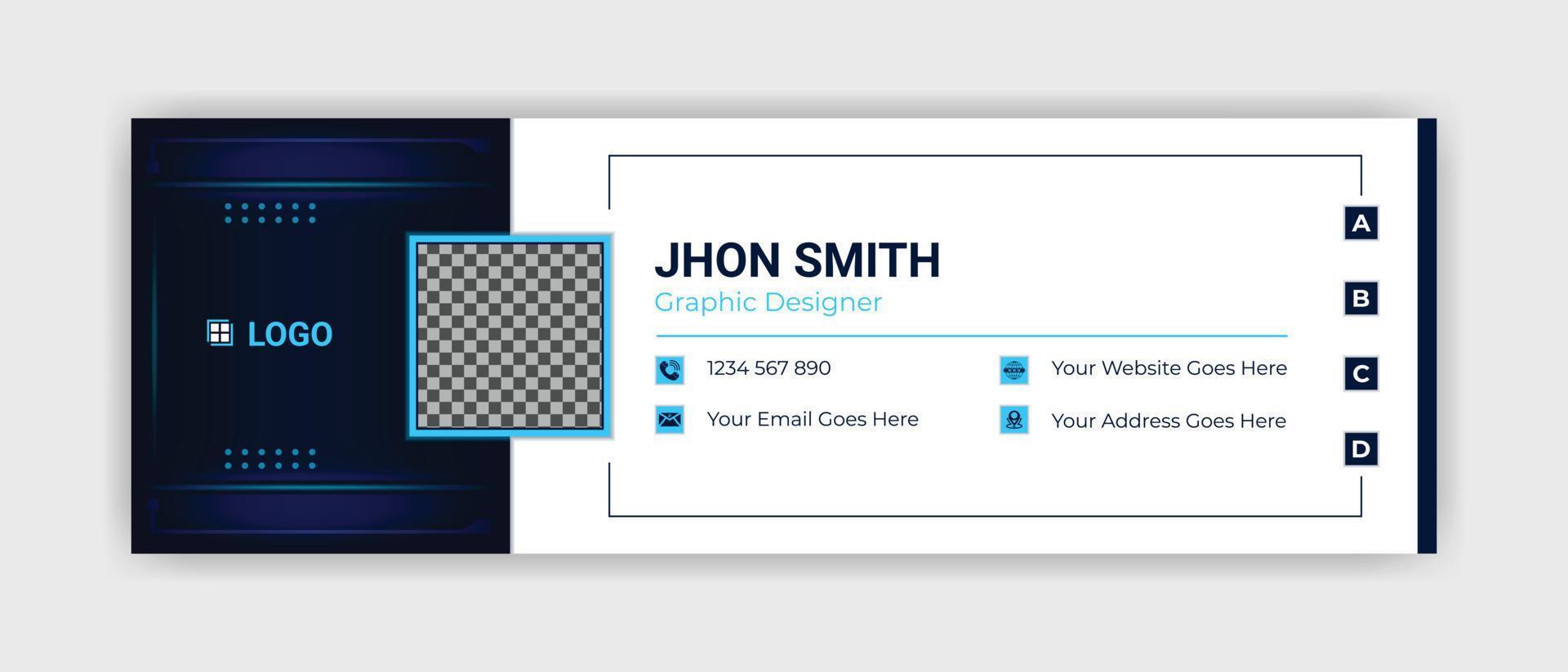 Corporate and geometric shape with white background email signature for any corporate business or office. Email signature template for corporate society vector