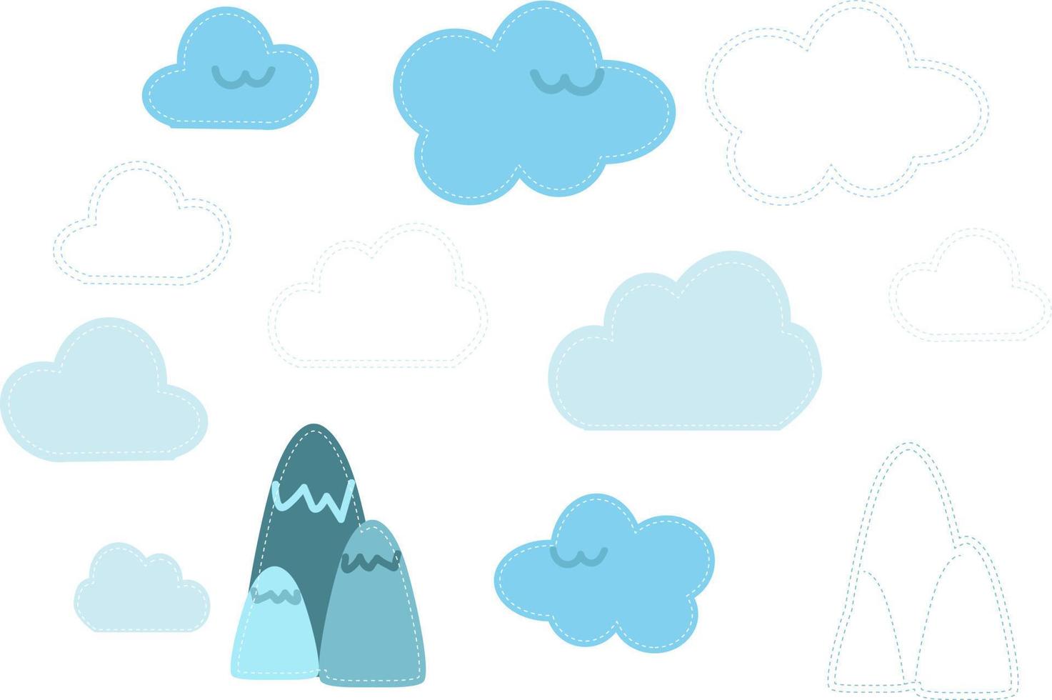 illustration of Clouds for your compositions vector