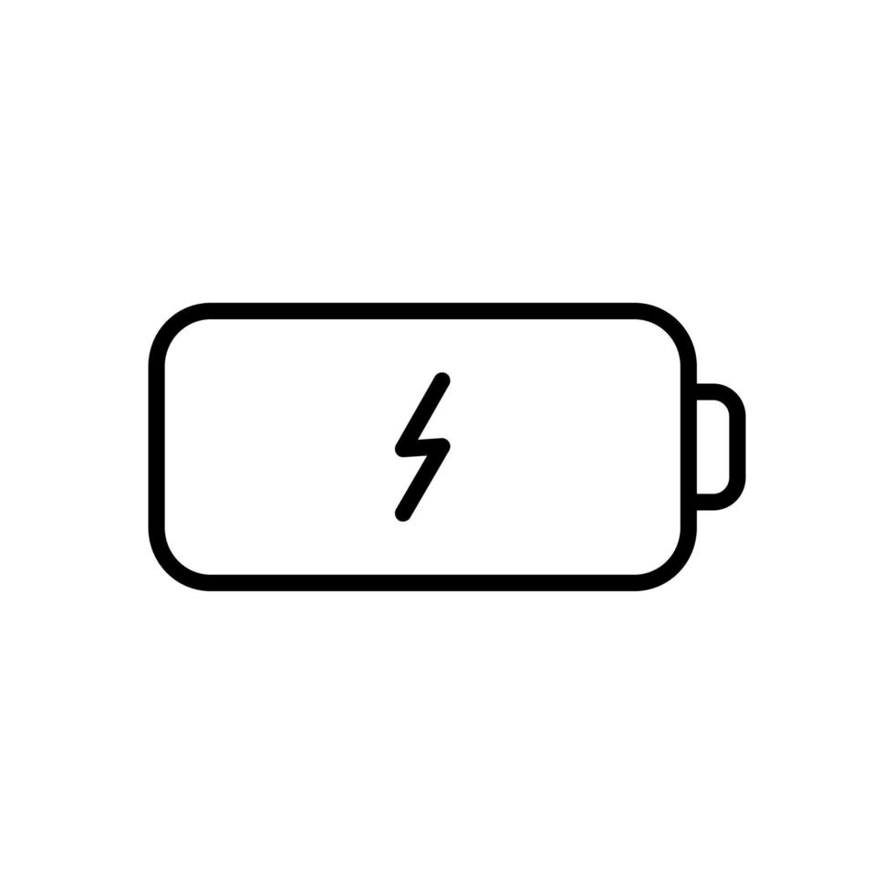 simple battery icon,  line art vector