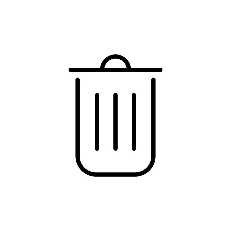 rubbish bin icon vector