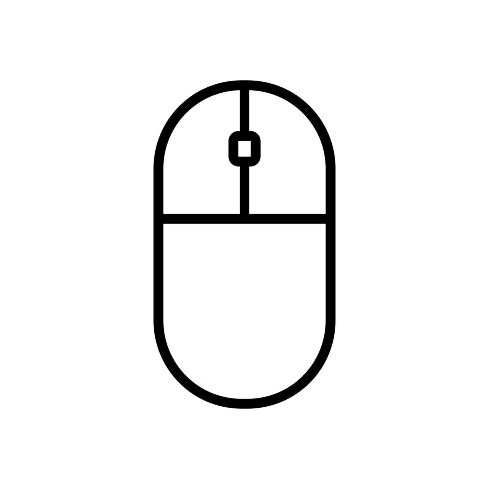 simple mouse icon  line art vector