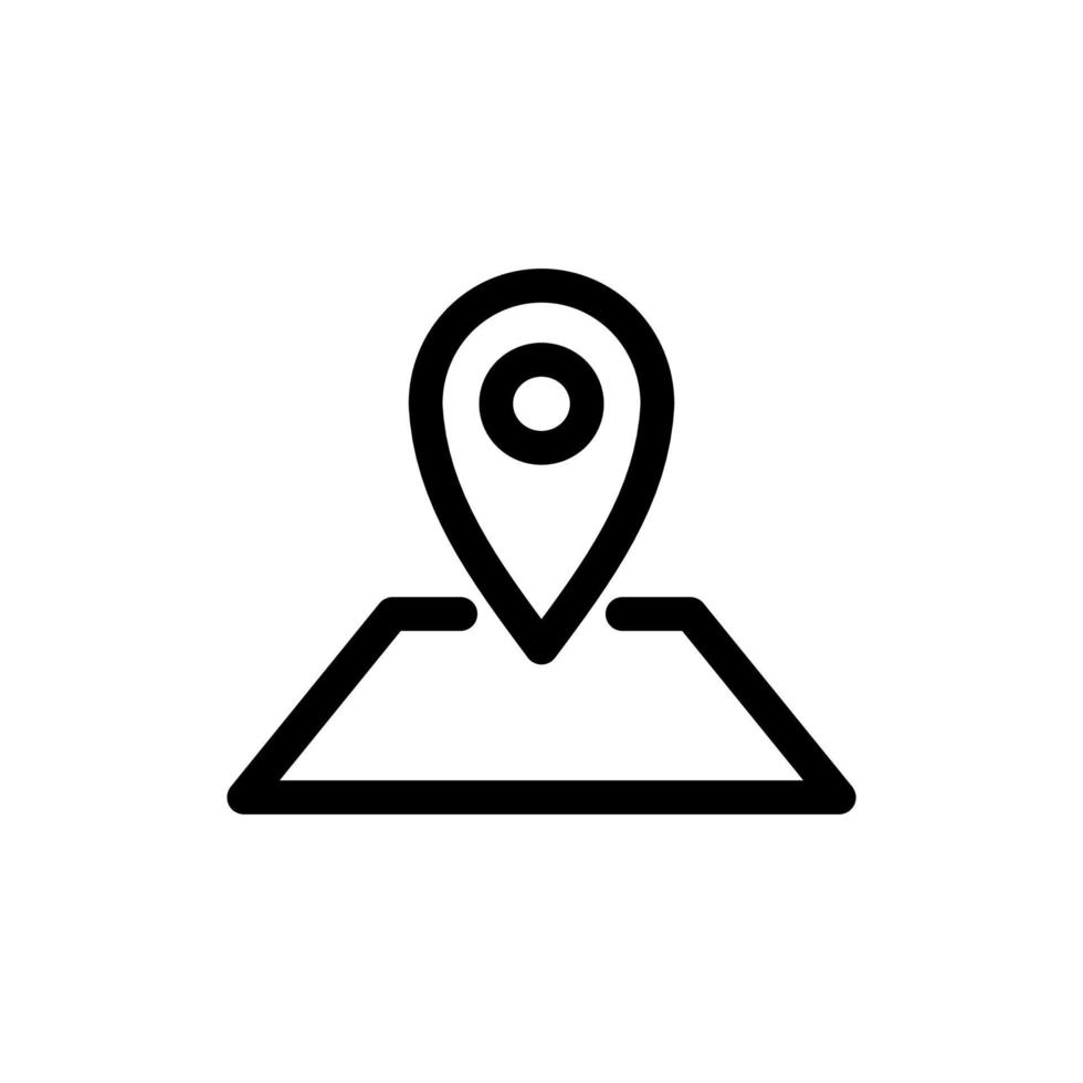 Pin location line art style vector