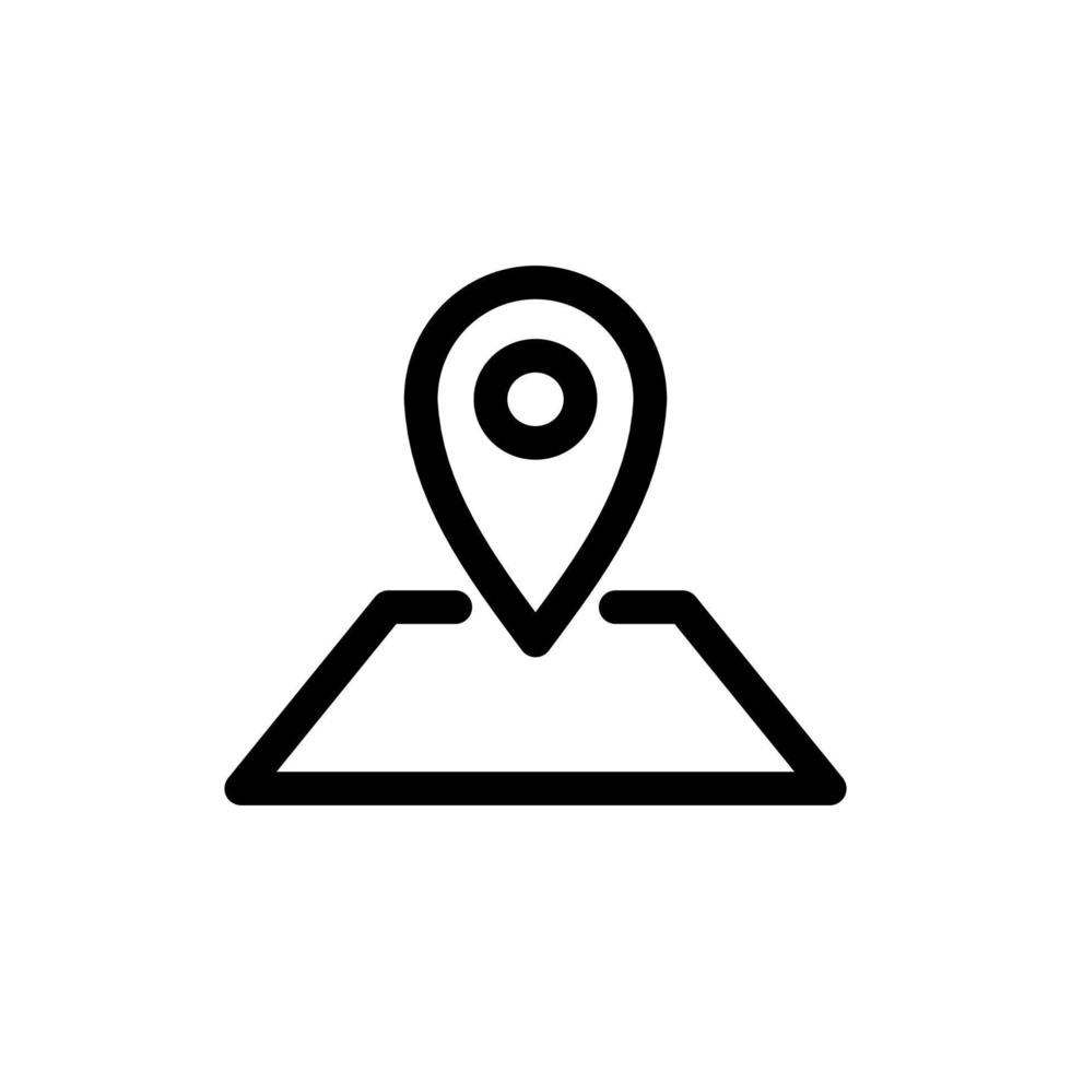 Pin location line art style vector