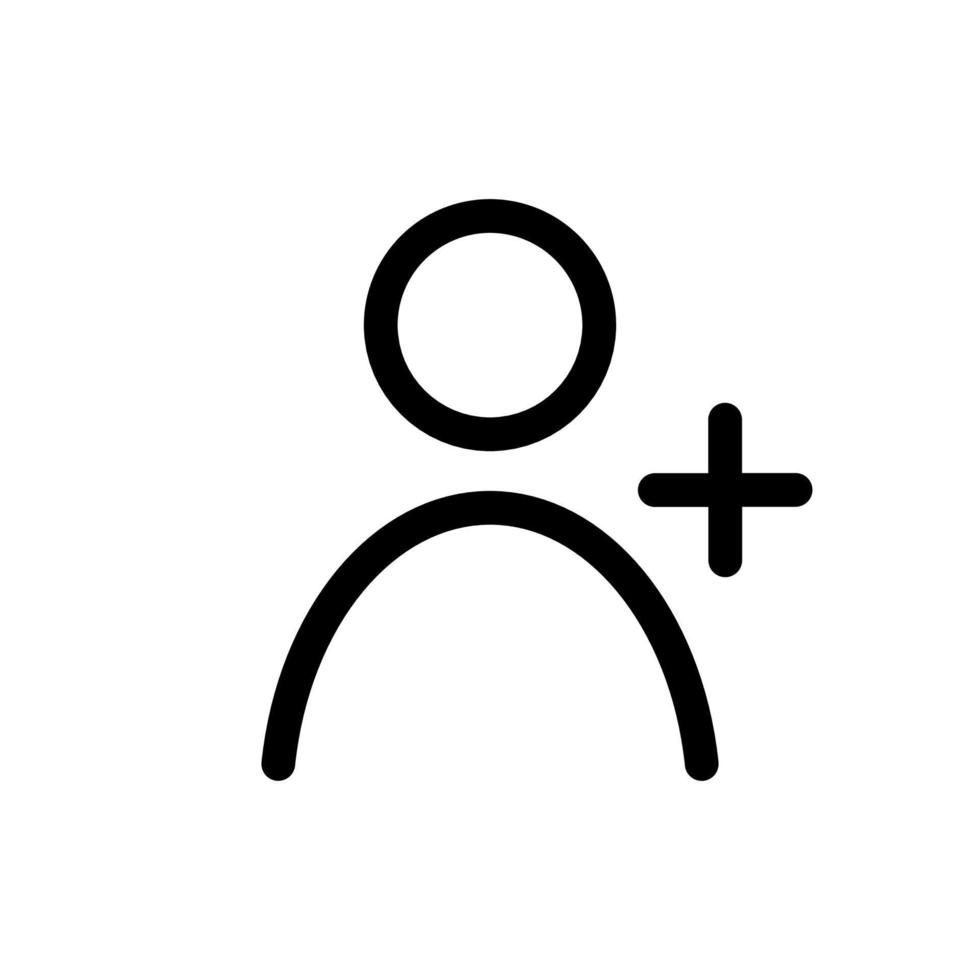 Add User Icon Vector. Sign or Symbol vector