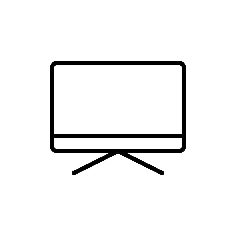 simple monitor icon , line art vector