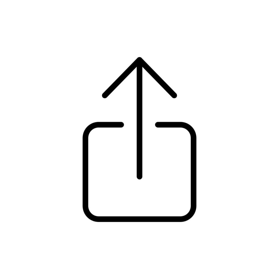 simple upload icon  line art vector