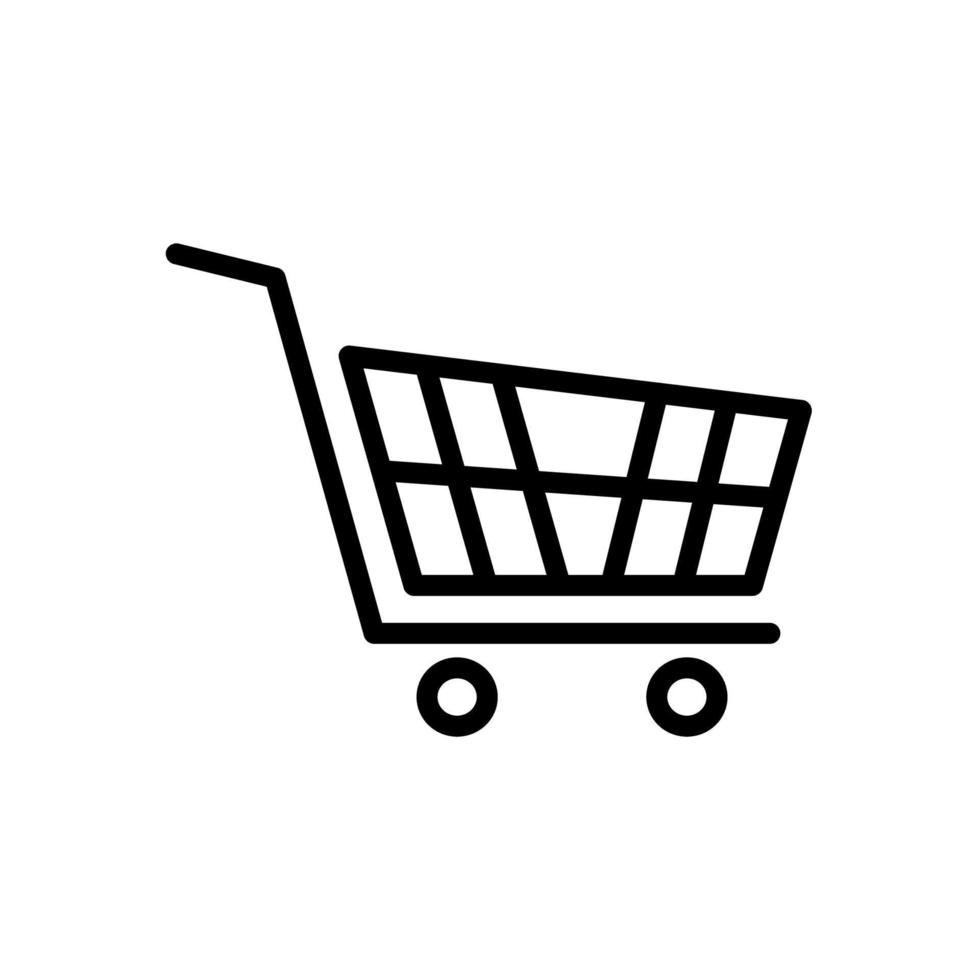 simple trolley icon  line art vector