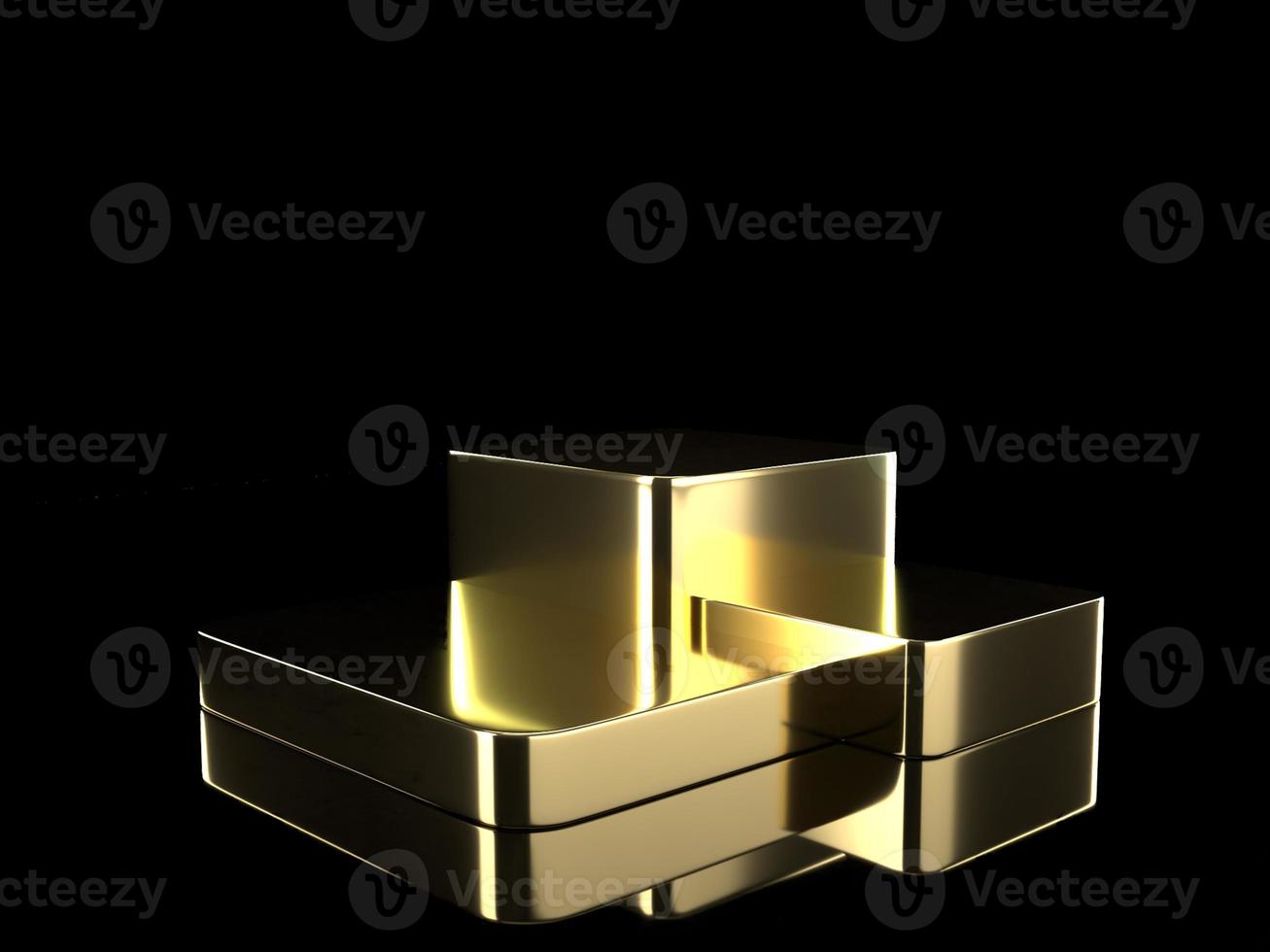 3D abstract render.Beauty products set for Cosmetic and skincare Packaging mockup luxurious design on black and gold background photo