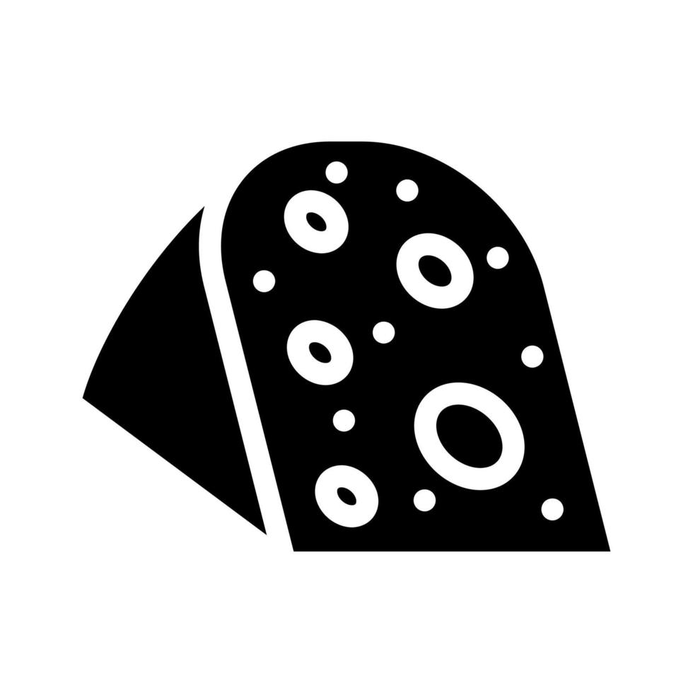 ilustración de vector de icono de glifo de queso gouda